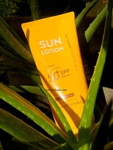 Bottle of nature republic california aloe jumbo sunscreen