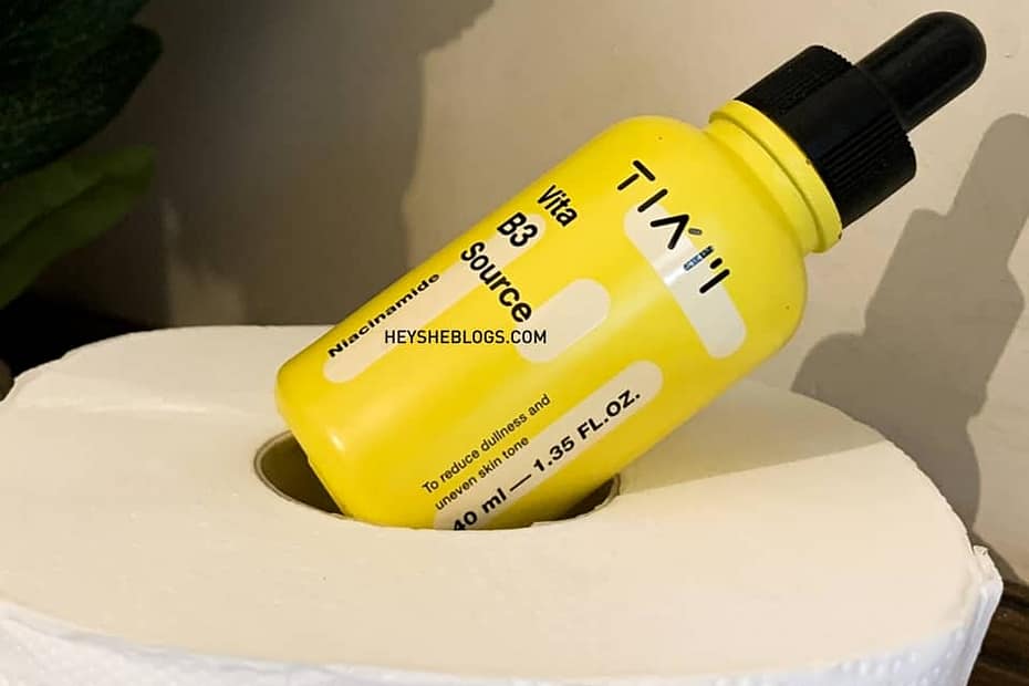 Bottle of tiam vita b3 source serum