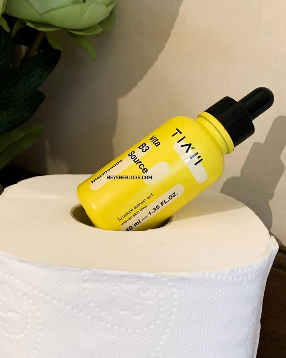 Bottle of tiam vita b3 source serum